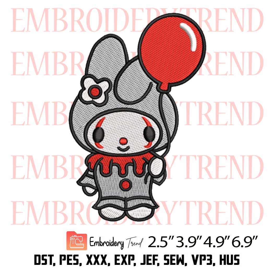 My Melody Halloween Embroidery Design – Cute Halloween Embroidery Digitizing File