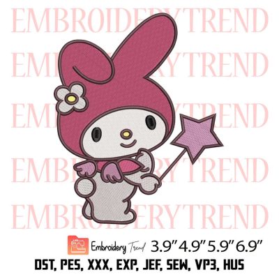 My Melody Magician Embroidery Design – Sanrio My Melody Embroidery Digitizing File