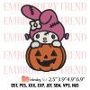 Hello Kitty Pumpkin Embroidery Design – Halloween Sanrio Embroidery Digitizing File