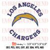 Los Angeles Chargers Football Embroidery Design – NFL Logo Embroidery Digitizing File
