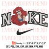 Prince Eric x Nike Embroidery Design – Couple Ariel and Eric Embroidery Digitizing File