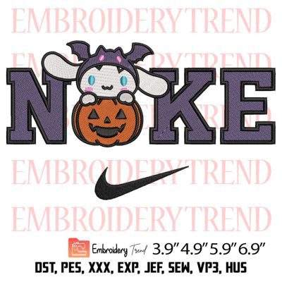 Nike Cinnamoroll Pumpkin Embroidery Design – Halloween Embroidery Digitizing File