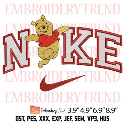Nike Disney Winnie Embroidery Design – Winnie the Pooh Embroidery Digitizing File