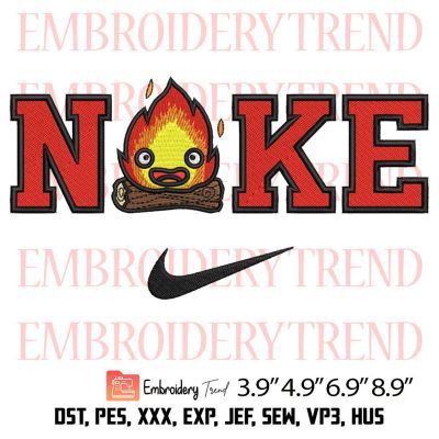 Nike Camping Flame Embroidery Design – Fire Funny Embroidery Digitizing File