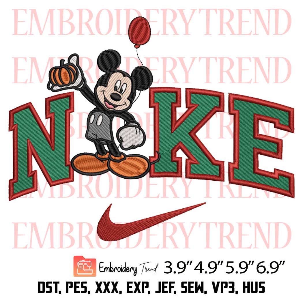 Nike Mickey Halloween Party Embroidery Design – Disney Halloween ...