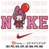 Nike x Hello Kitty Witch Embroidery Design – Spooky Halloween Embroidery Digitizing File