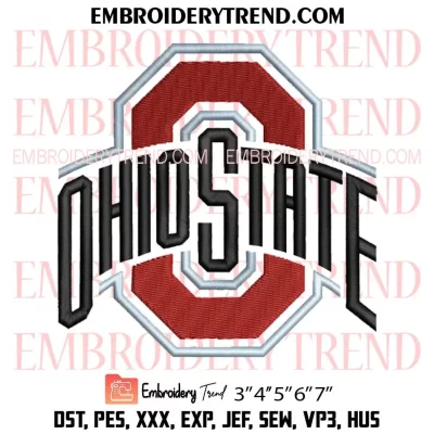 Ohio State Buckeyes Logo Embroidery Design – Buckeyes Football Embroidery Digitizing File