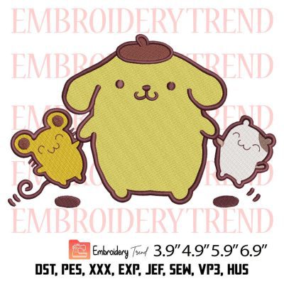 Pompompurin and Friends Embroidery – Sanrio Muffin and Scone Embroidery Digitizing File