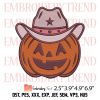 Pumpkin with Glasses Cool Embroidery Design – Halloween Funny Embroidery Digitizing File