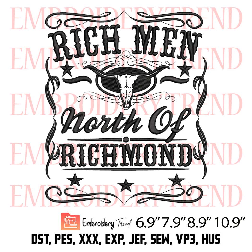Rich Men North Of Richmond Embroidery Design – Oliver Anthony Embroidery Digitizing File