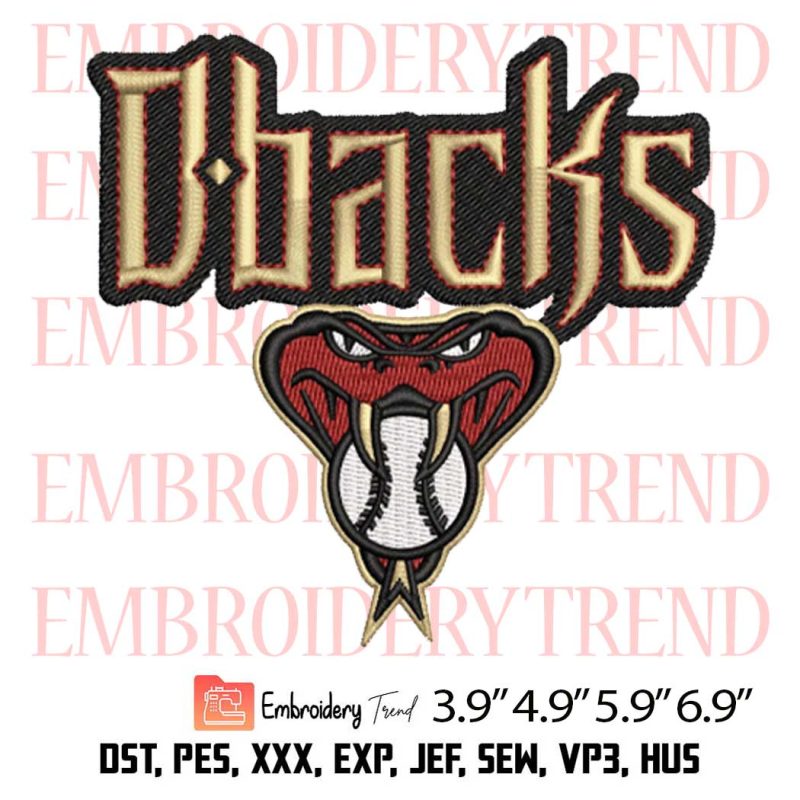 Arizona Diamondbacks Dbacks Embroidery Design, Arizona Diamondbacks ...