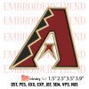 Arizona Diamondbacks Logo Embroidery Design, Baseball MLB Embroidery Digitizing File