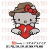 Hello Kitty Bad Bunny Embroidery Design – Sad Heart Embroidery Digitizing File