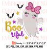 Cute Nike Girl Ghost Embroidery Design – Halloween Embroidery Digitizing File