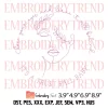 Cover Me In Sunshine Embroidery Design, Pink Singer Embroidery Digitizing File
