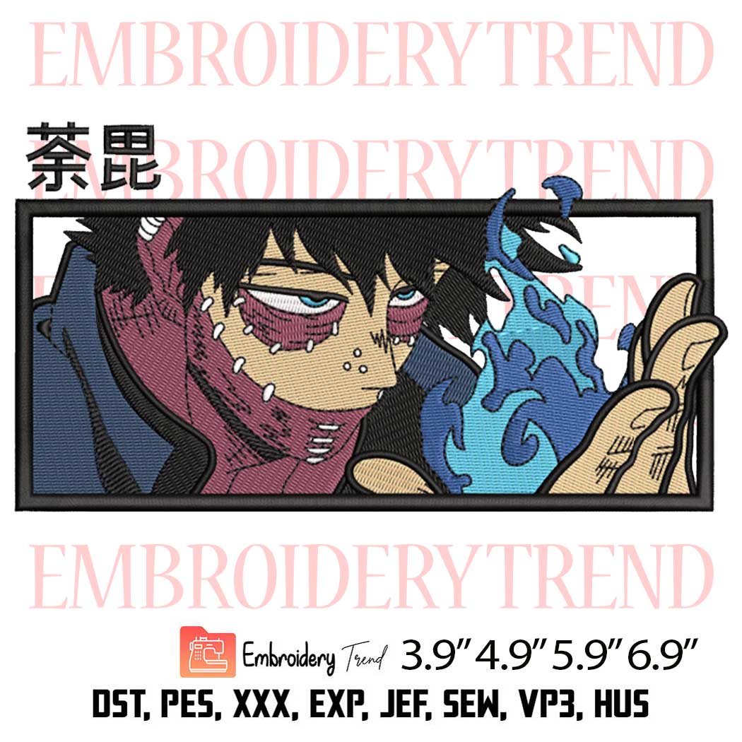 Dabi My Hero Academia Embroidery Design – Manga Anime Embroidery Digitizing File