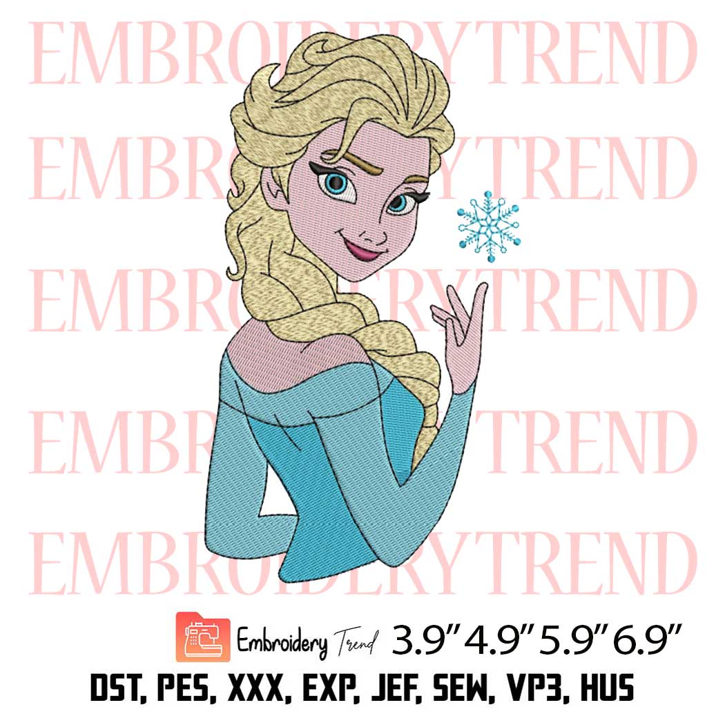 Elsa Frozen Embroidery Design – Disney Frozen Embroidery Digitizing File