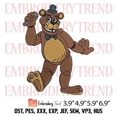 Five Nights Golden Freddy Embroidery Design – Cartoon Embroidery Digitizing File