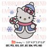 Snow Globe Snowman Couple Embroidery Design – Merry Christmas Embroidery Digitizing File
