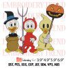 Duck Trick Or Treat Embroidery Design – Halloween Huey Dewey And Louie Disney Embroidery Digitizing File