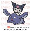 Kuromi And My Melody Heart Embroidery Design – Sanrio Cartoon Embroidery Digitizing File