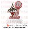 Las Vegas Aces Logo Embroidery Design, Basketball Team Embroidery Digitizing File