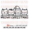 Kitty Face Embroidery Design, Trendy Cat Embroidery Digitizing File