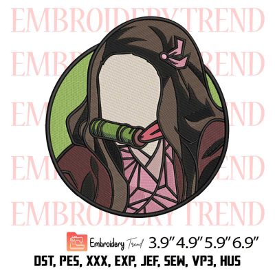 Nezuko Eyes Embroidery, Face Anime Design File
