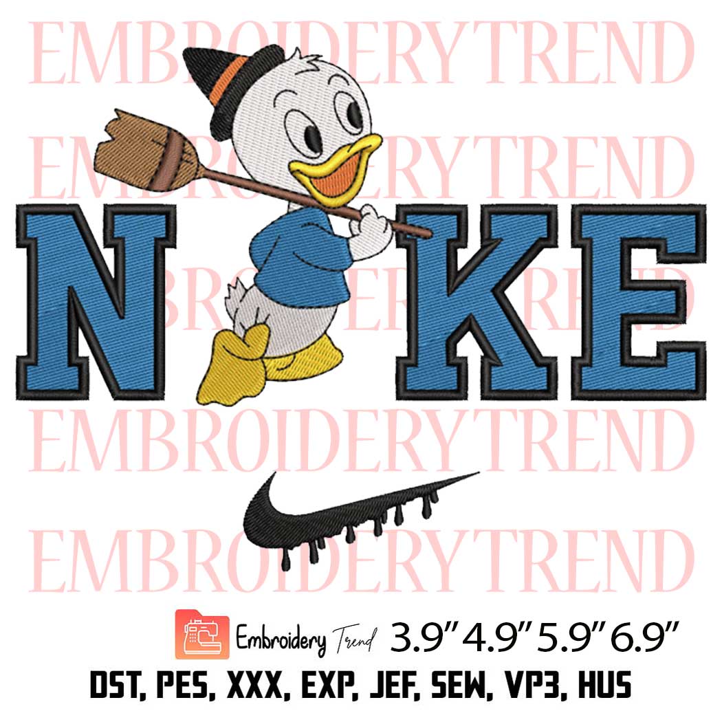 Nike Dewey Duck Halloween Embroidery Design – Huey Dewey and Louie Embroidery Digitizing File