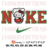 Nike Gingerbread Christmas Embroidery Design, Christmas Cute Embroidery Digitizing File