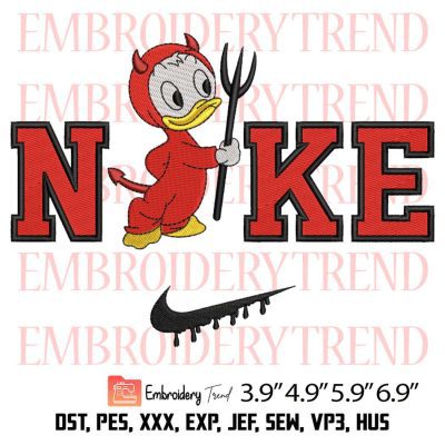 Nike Huey Duck Halloween Embroidery Design – Huey Dewey and Louie Embroidery Digitizing File