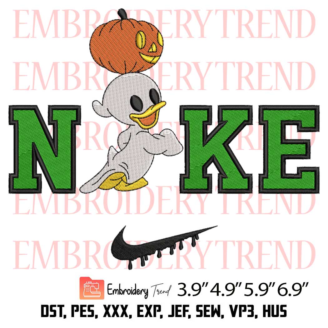 Nike Louie Duck Halloween Embroidery Design – Huey Dewey and Louie Embroidery Digitizing File