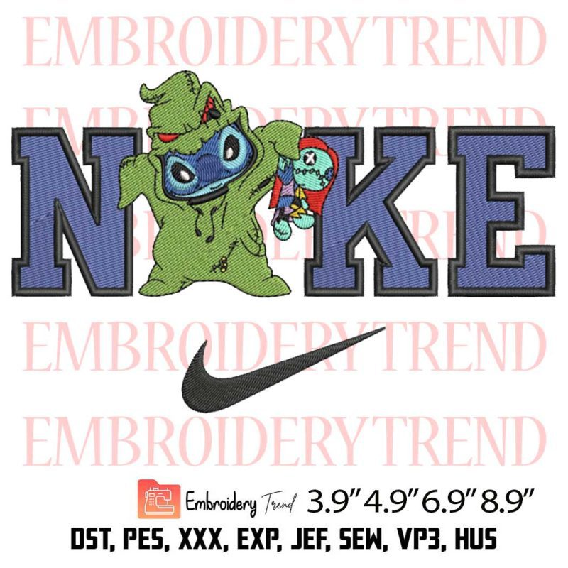 Nike X Stitch Oogie Boogie Sally Embroidery Design Disney Halloween