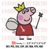 Nike Peppa Pig Princess Embroidery Design – Cartoon Embroidery Digitizing File