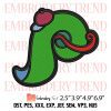 Philadelphia Baseball Mascot Embroidery Design – Phillies Phanatic Embroidery Digitizing File