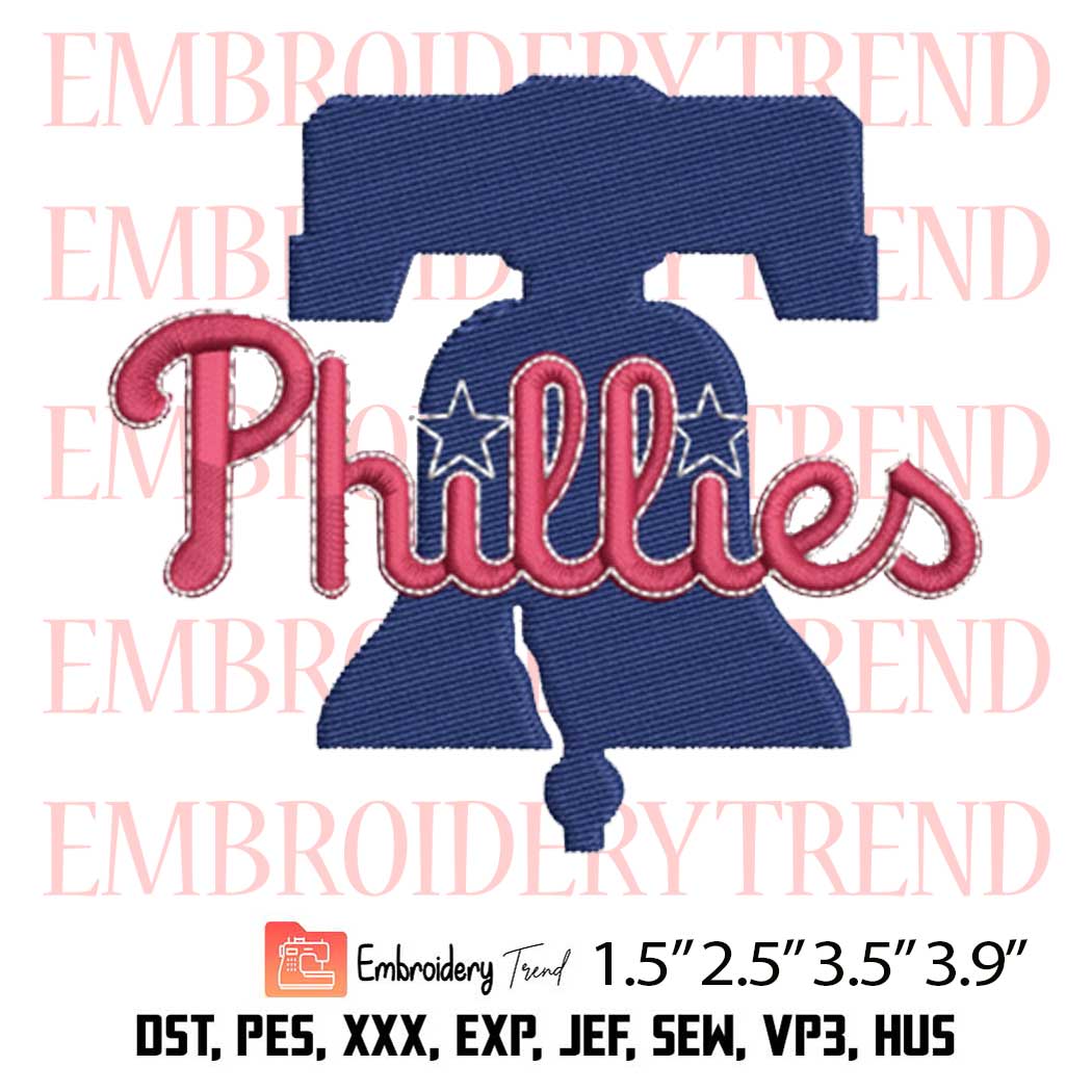 Philadelphia Phillies Logo Embroidery Design – Baseball Logo Embroidery Digitizing File
