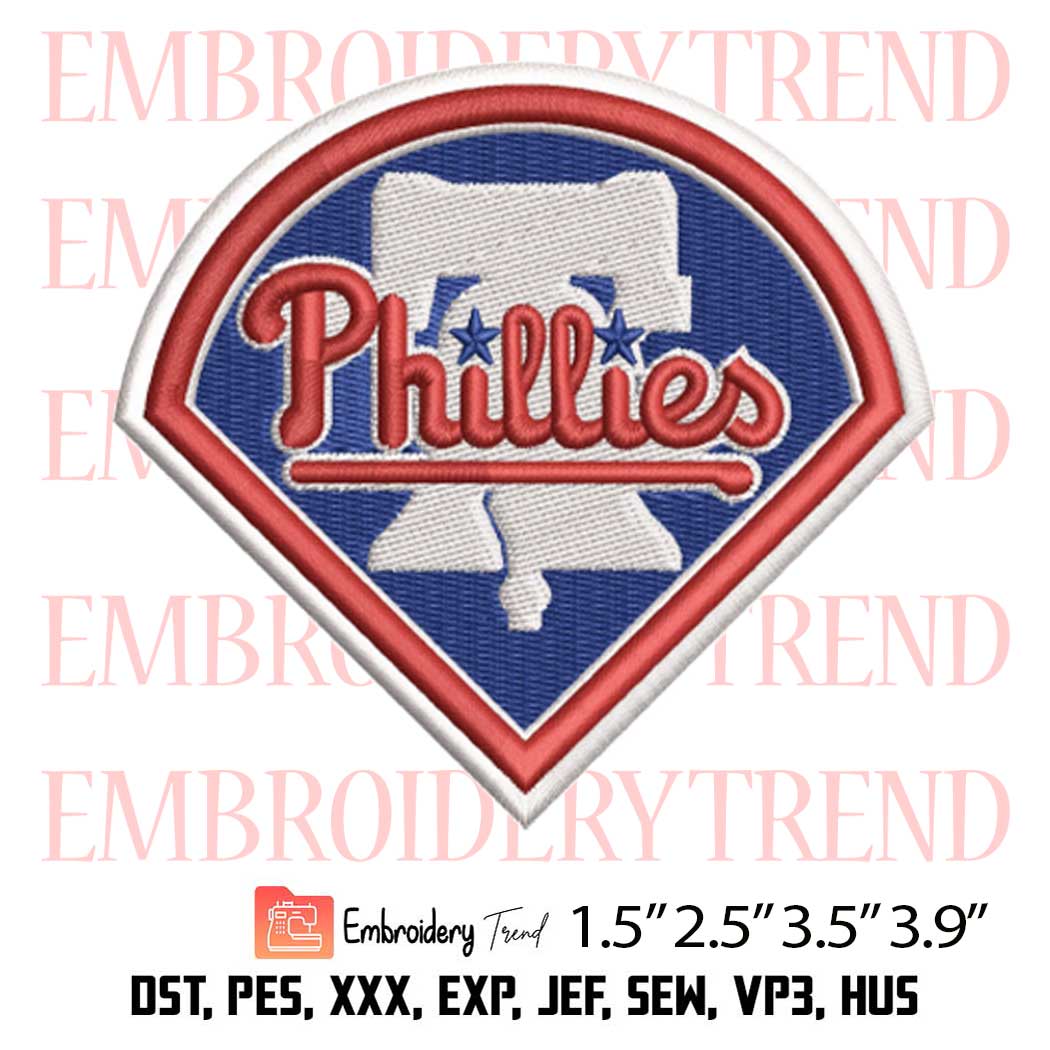 Philly Logo Embroidery Design – Philadelphia Phillies Baseball Embroidery Digitizing File