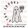 Halloween Cat Ghost Funny Embroidery Design – Halloween Embroidery Digitizing File