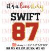 Go Taylors Boyfriend Kansas City Embroidery Design – Travis Kelce Taylor Swift Embroidery Digitizing File