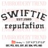 Little Miss Swiftie Embroidery Design – Taylor Swift Swifty Embroidery Digitizing File