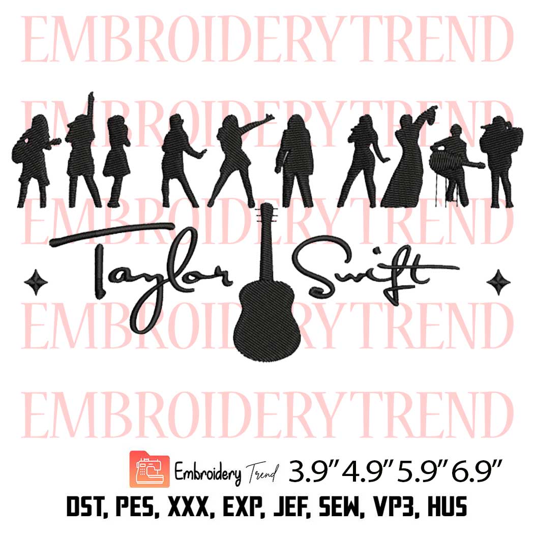 Taylor Swift Eras Tour Embroidery Design – The Eras Tour 2023 Embroidery Digitizing File