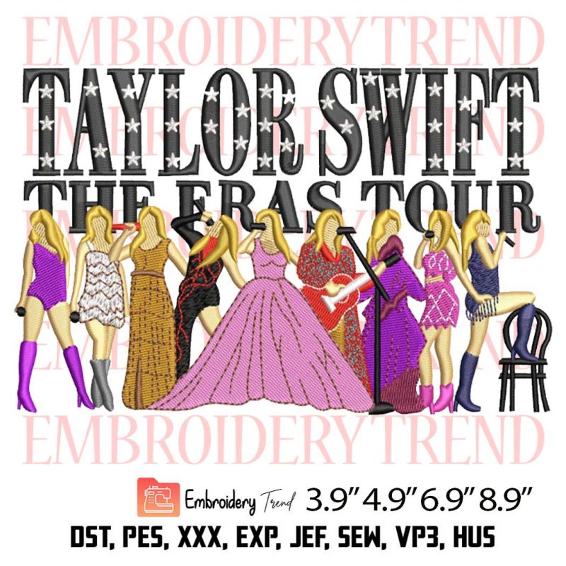 Friends Taylor Swift Eras Embroidery Design The Eras Tour Embroidery