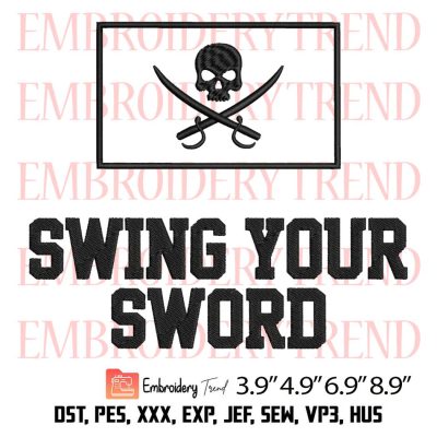 Texas Tech Swing Your Sword Embroidery Design – Football Joey McGuire Embroidery Digitizing File