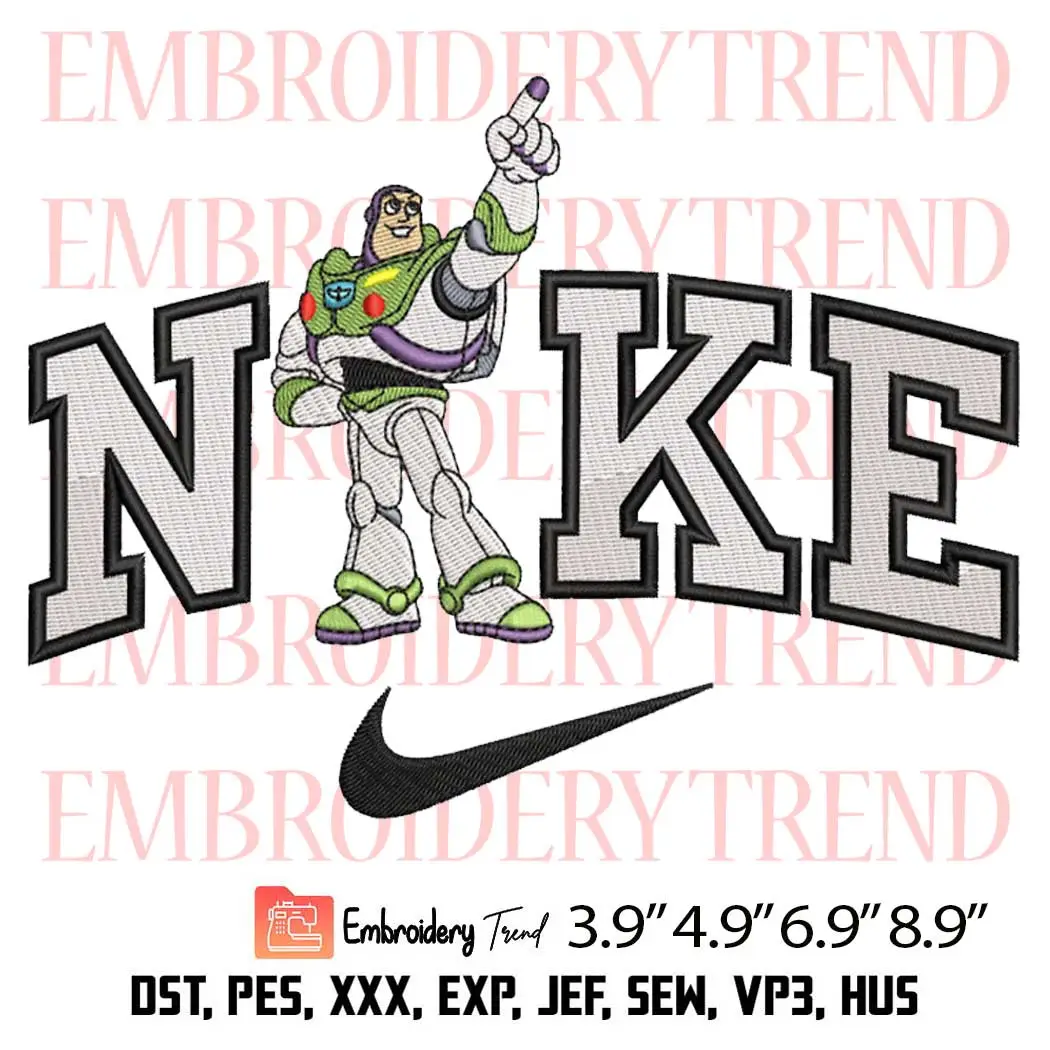 Buzz Lightyear x Nike Embroidery Design, Cartoon Toy Story Embroidery Digitizing File