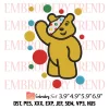 Pudsey Bear Spiderman Embroidery Design, Children In Need Embroidery Digitizing File