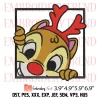 Cute Dale Christmas Embroidery Design, Chip and Dale Couple Embroidery Digitizing File