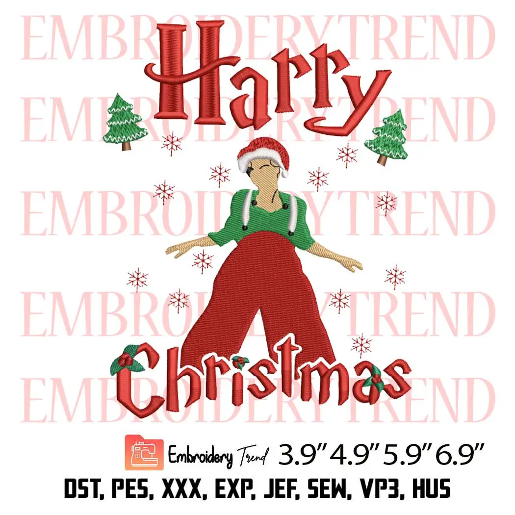 Harry Styles Christmas Embroidery Design, Christmas Gifts 2023 Embroidery Digitizing File