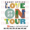Love On Tour 2023 Harry Styles Embroidery Design, Harry Styles Wembley Night 3 Embroidery Digitizing File