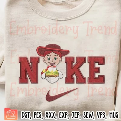Jessie Toy Story x Nike Embroidery Design, Woody X Jessie Couple Embroidery Digitizing File