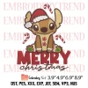 Gingerbread Stitch Christmas Embroidery Design, Stitch Gingerbread Cookie Embroidery Digitizing File